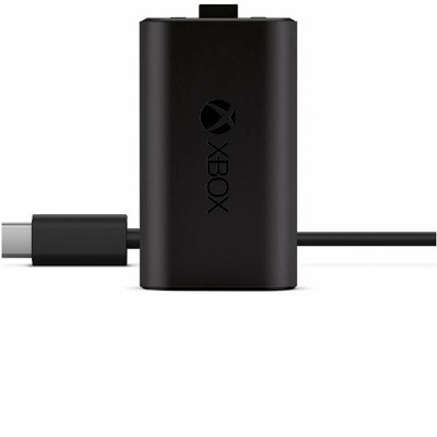 Microsoft Аккумулятор с кабелем зарядки USB Type-C для геймпада Xbox Series S/Series X/One, черный в Мурманске