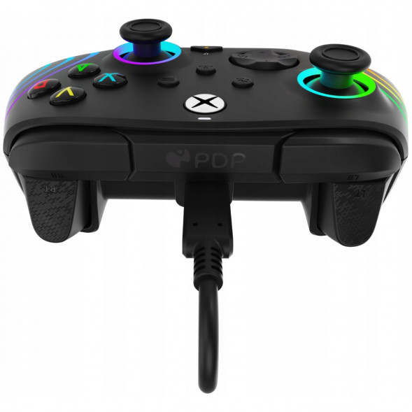 Геймпад проводной PDP для Xbox Afterglow Wave, Black в Мурманске