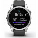 Умные часы Garmin Fenix 7s серебристый с графитовым силиконовым ремешком 010-02539-01 в Мурманске