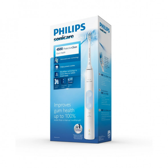Электрическая звуковая зубная щетка Philips Sonicare ProtectiveClean 4500, White в Мурманске