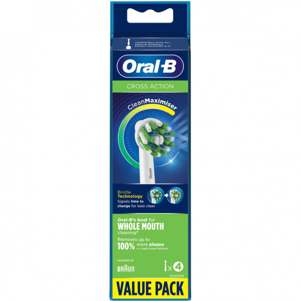 Насадки на зубные щетки Oral-B Cross Action, 4 шт. в Мурманске