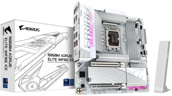 Материнская плата Gigabyte B860M AORUS ELITE WIFI6E ICE (LGA1851, mATX) в Мурманске