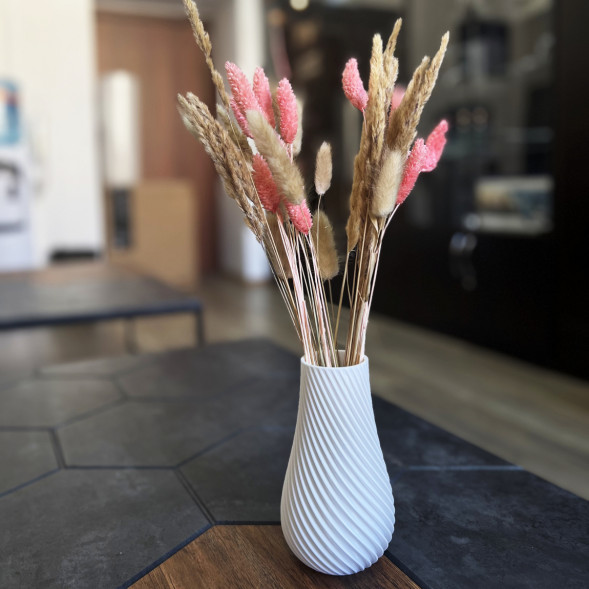 Ваза для сухоцветов HatRom Spiral, белый в Мурманске