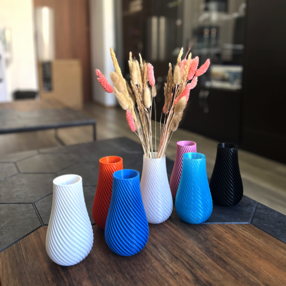 Ваза для сухоцветов HatRom Spiral, голубой в Мурманске