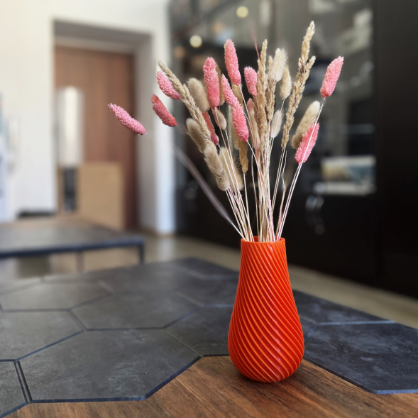 Ваза для сухоцветов HatRom Spiral, оранжевый в Мурманске