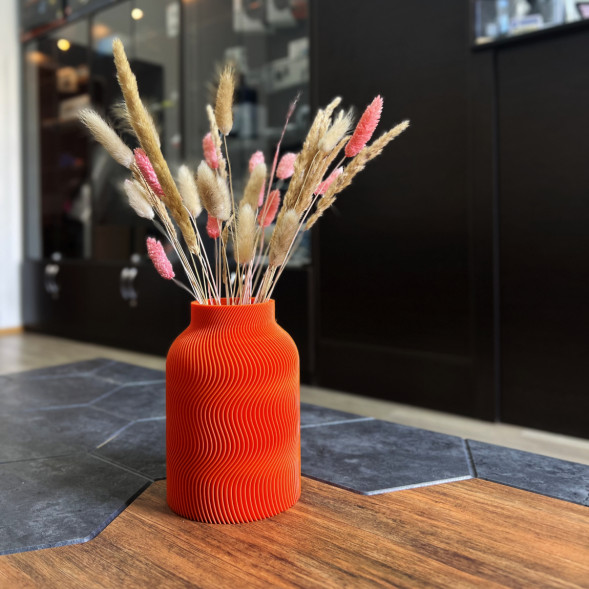 Ваза для сухоцветов HatRom Wave, оранжевый в Мурманске