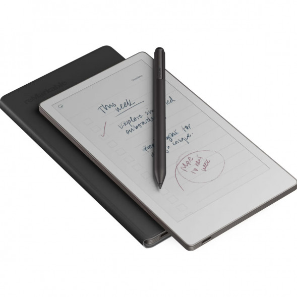 Графический планшет reMarkable Paper Pro Move + Стилус MarkerPlus + Чехол BookFolio Premium Leather, Black в Мурманске