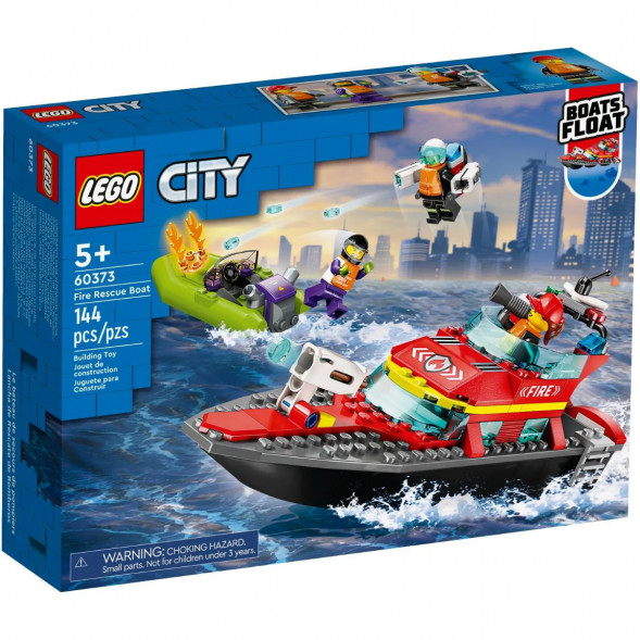 Конструктор LEGO City 60373 &amp;quot;Пожарно-спасательная лодка&amp;quot;, 144 деталей в Мурманске
