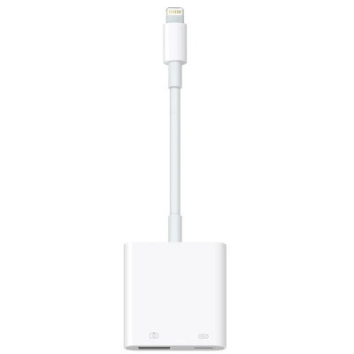 Разъем Apple Lightning - USB/Lightning, белый в Мурманске